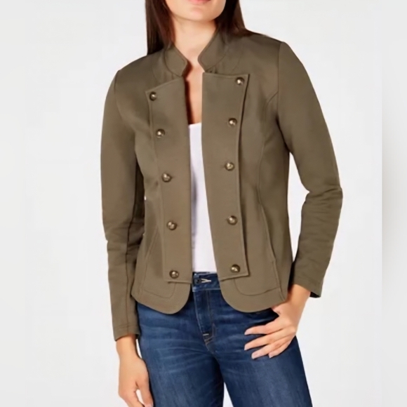 Tommy Hilfiger Jackets & Blazers - Womens Tommy Hilfiger Military Green Band Jacket Size Large MSRP $109